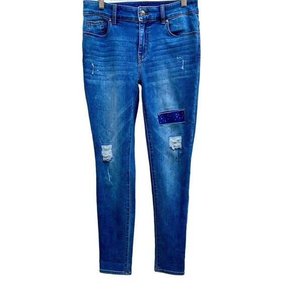 Chico's The Platinum Jegging Jeans Women's Size 00 Straight-leg Mid-Rise Mid-Was - Picture 1 of 11